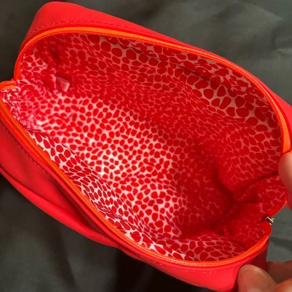 Kenzo Red Rubber Cosmetic Travel Bag